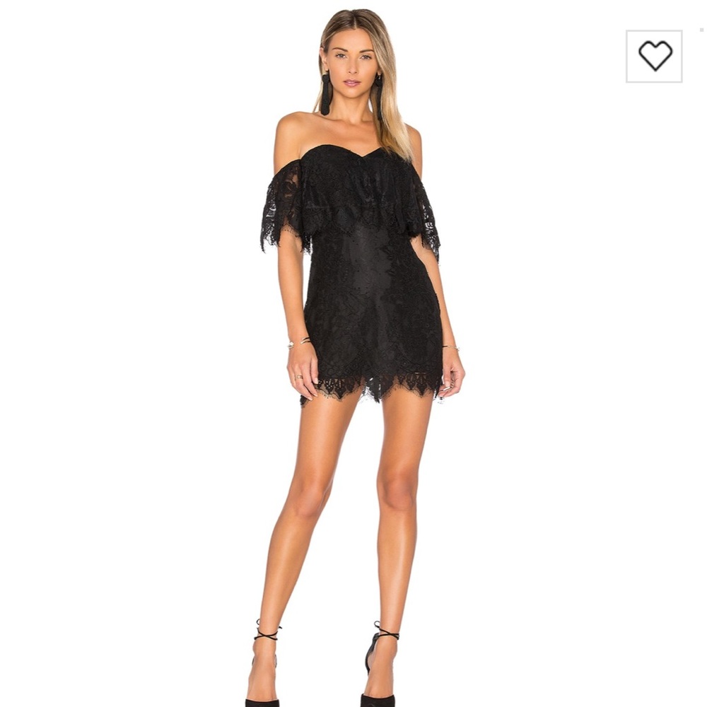NWT Lovers + Friends Lush lace dress in black!